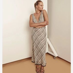 Vrg Girl Bias cut stripe dress